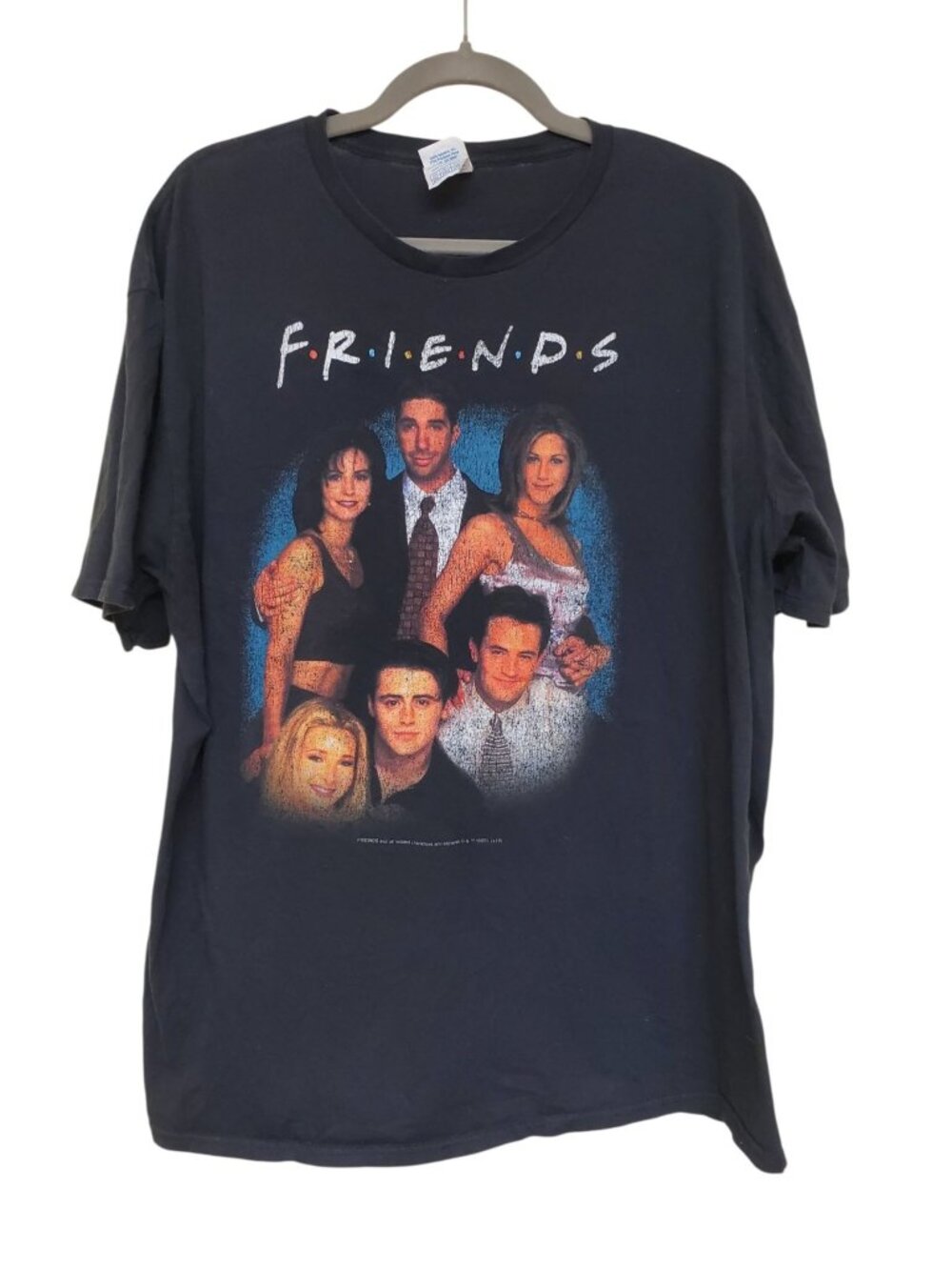 Delta Soft Vintage Friends Distressed Cast Photo 90s Y2K Tee Adult Unisex 2XL